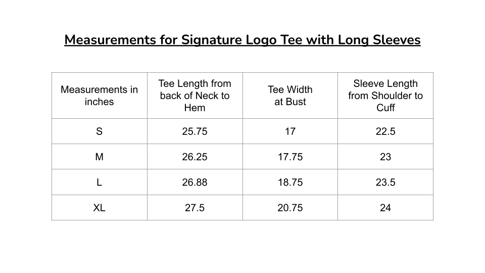 Signature Logo Tee with Long Sleeves